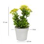 WALLXPERT Decorative Pot Bela Žuta Zelena saksija 241343 - slika 3
