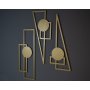 WALLXPERT Set ukrasnih metalnih dodataka (3 komada) Trident APT426 - slika 2