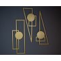 WALLXPERT Set ukrasnih metalnih dodataka (3 komada) Trident APT426 - slika 1