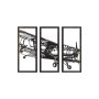 WALLXPERT Set ukrasnih metalnih dodataka (3 komada) Airplane APT315 - slika 2