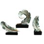 WALLXPERT Set ukrasnih predmeta (3 komada) list figura CY0367 - slika 2