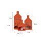 WALLXPERT Set ukrasnih predmeta (3 komada) Homes Set Orange - slika 3