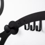 WALLXPERT Metalna zidna kuka crna Agac - slika 4