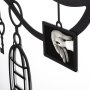 WALLXPERT Metalna zidna kuka crna Agac - slika 5