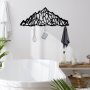WALLXPERT Metalna zidna kuka crna boja Striped Mountains - slika 2