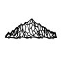 WALLXPERT Metalna zidna kuka crna boja Striped Mountains - slika 4