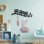WALLXPERT Metalna zidna kuka crna boja Confused Owls - slika 2