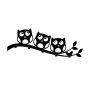 WALLXPERT Metalna zidna kuka crna boja Confused Owls - slika 4