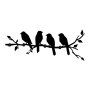 WALLXPERT Metalna zidna kuka crna boja Sitting Birds - slika 4