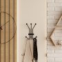 WALLXPERT Metalna zidna kuka crna boja Ant - slika 3