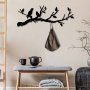 WALLXPERT Metalna zidna kuka crna boja Escaped Birds - slika 1