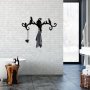 WALLXPERT Metalna zidna kuka crna boja Tropical - slika 3