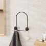 WALLXPERT Metalna zidna kuka crna boja Frog - slika 3