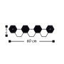 WALLXPERT Crna Metalna zidna kuka Hexagon - slika 3
