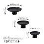WALLXPERT Dekorativni metalni pribor Nısıros Black - slika 5