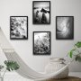 WALLXPERT Dekorativna slika u okviru (4 komada) Black & White Set - slika 1