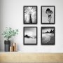 WALLXPERT Dekorativna slika u okviru (4 komada) Branches Set - slika 1