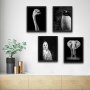 WALLXPERT Dekorativna slika u okviru (4 komada) Elephant Set - slika 1