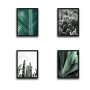 WALLXPERT Dekorativna slika u okviru (4 komada) Green & Cactus Set - slika 2