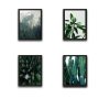 WALLXPERT Dekorativna slika u okviru (4 komada) Green Cactus Set - slika 2