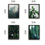 WALLXPERT Dekorativna slika u okviru (4 komada) Green Cactus Set - slika 3