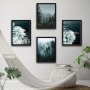 WALLXPERT Dekorativna slika u okviru (4 komada) Green World Set - slika 1
