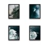 WALLXPERT Dekorativna slika u okviru (4 komada) Waves Set 2 - slika 2