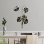 WALLXPERT Dekorativni metalni zidni pribor Monstera Gold - slika 1