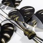 WALLXPERT Dekorativni metalni zidni pribor Monstera Gold - slika 4
