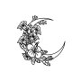 WALLXPERT Dekorativni metalni zidni pribor Flower Moon 1 M - slika 5