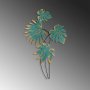 WALLXPERT Dekorativni metalni zidni pribor Monstera Turquoise - slika 5