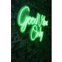WALLXPERT Dekorativna plastična LED rasveta Good Vibes Only 2 Green - slika 2