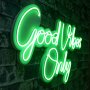 WALLXPERT Dekorativna plastična LED rasveta Good Vibes Only 2 Green - slika 1