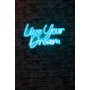 WALLXPERT Dekorativna plastična LED rasveta Live Your Dream Blue - slika 2