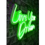 WALLXPERT Dekorativna plastična LED rasveta Live Your Dream Green - slika 2