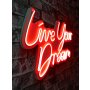 WALLXPERT Dekorativna plastična LED rasveta Live Your Dream Red - slika 1