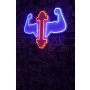 WALLXPERT Dekorativna plastična LED rasveta Gym Dumbbells Work Out Red Blue - slika 2