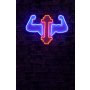 WALLXPERT Dekorativna plastična LED rasveta Gym Dumbbells Work Out Red Blue - slika 3