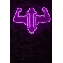 WALLXPERT Dekorativna plastična LED rasveta Gym Dumbbells WorkOut Pink - slika 3
