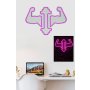 WALLXPERT Dekorativna plastična LED rasveta Gym Dumbbells WorkOut Pink - slika 4
