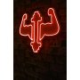 WALLXPERT Dekorativna plastična LED rasveta Gym Dumbbells WorkOut Red - slika 2