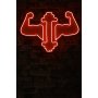 WALLXPERT Dekorativna plastična LED rasveta Gym Dumbbells WorkOut Red - slika 3