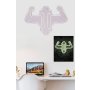WALLXPERT Dekorativna plastična LED rasveta Gym Dumbbells WorkOut White - slika 4