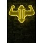 WALLXPERT Dekorativna plastična LED rasveta Gym Dumbbells WorkOut Yellow - slika 3