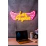 WALLXPERT Dekorativna plastična LED rasveta Los Angeles Pink Yellow - slika 1