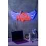 WALLXPERT Dekorativna plastična LED rasveta Los Angeles Red Blue - slika 1