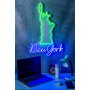 WALLXPERT Dekorativna plastična LED rasveta New York Green - slika 1