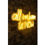 WALLXPERT Dekorativna plastična LED rasveta All We Have is Now Yellow - slika 1