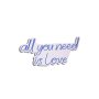 WALLXPERT Dekorativna plastična LED rasveta All You Need is Love Blue - slika 2