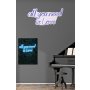 WALLXPERT Dekorativna plastična LED rasveta All You Need is Love Blue - slika 3